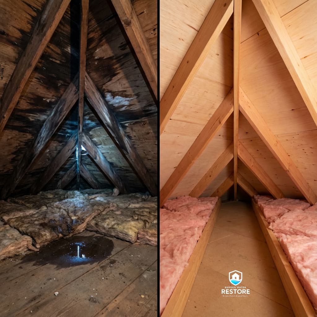 Case Study - Attic Mold from Roof Leak